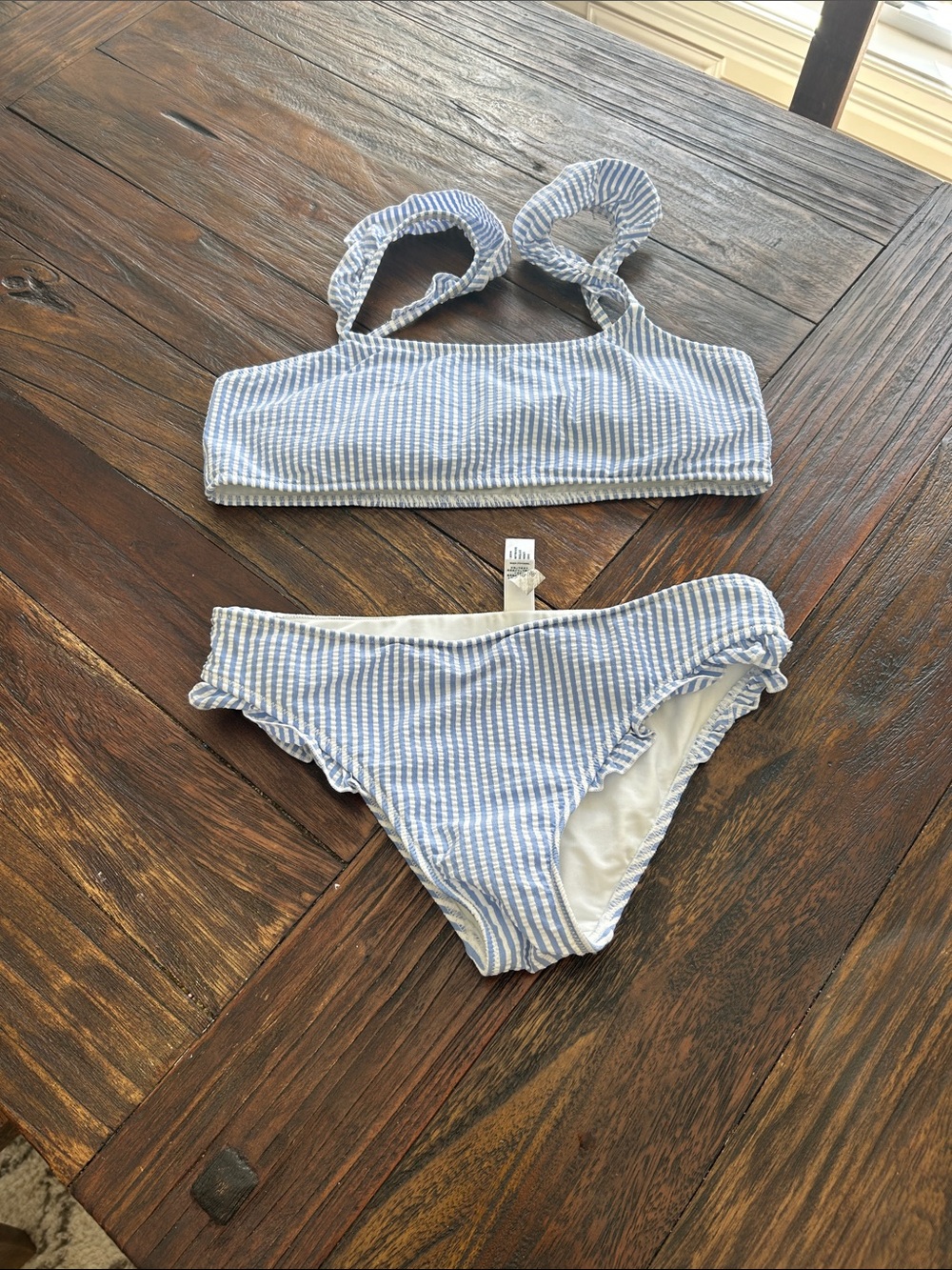 Vineyard Vines Blue and White Seersucker Bikini Set